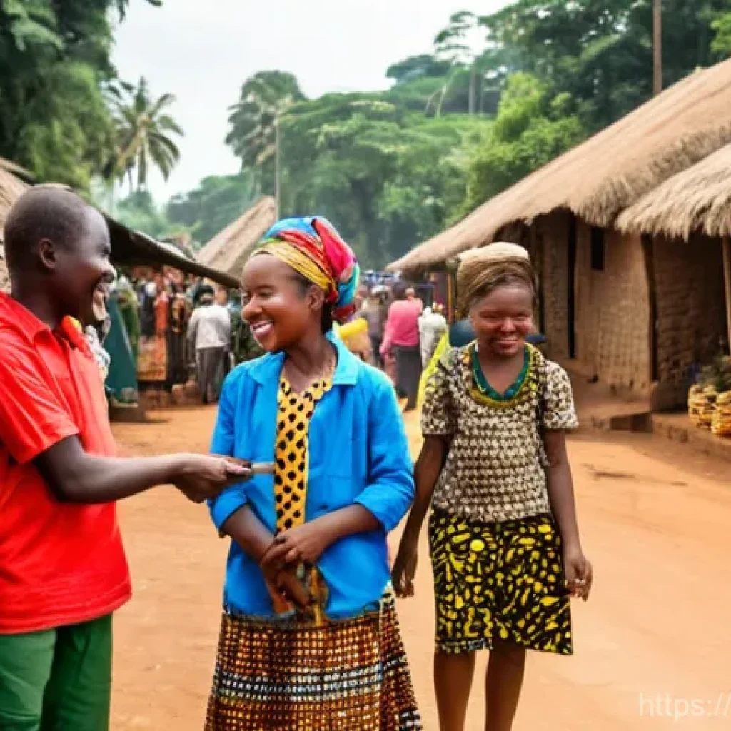 콩고 여행 시 추천 가이드 및 투어 - **Prompt 1: Authentic Cultural Exchange with a Local Guide**
    "A vibrant, high-definition photogr...