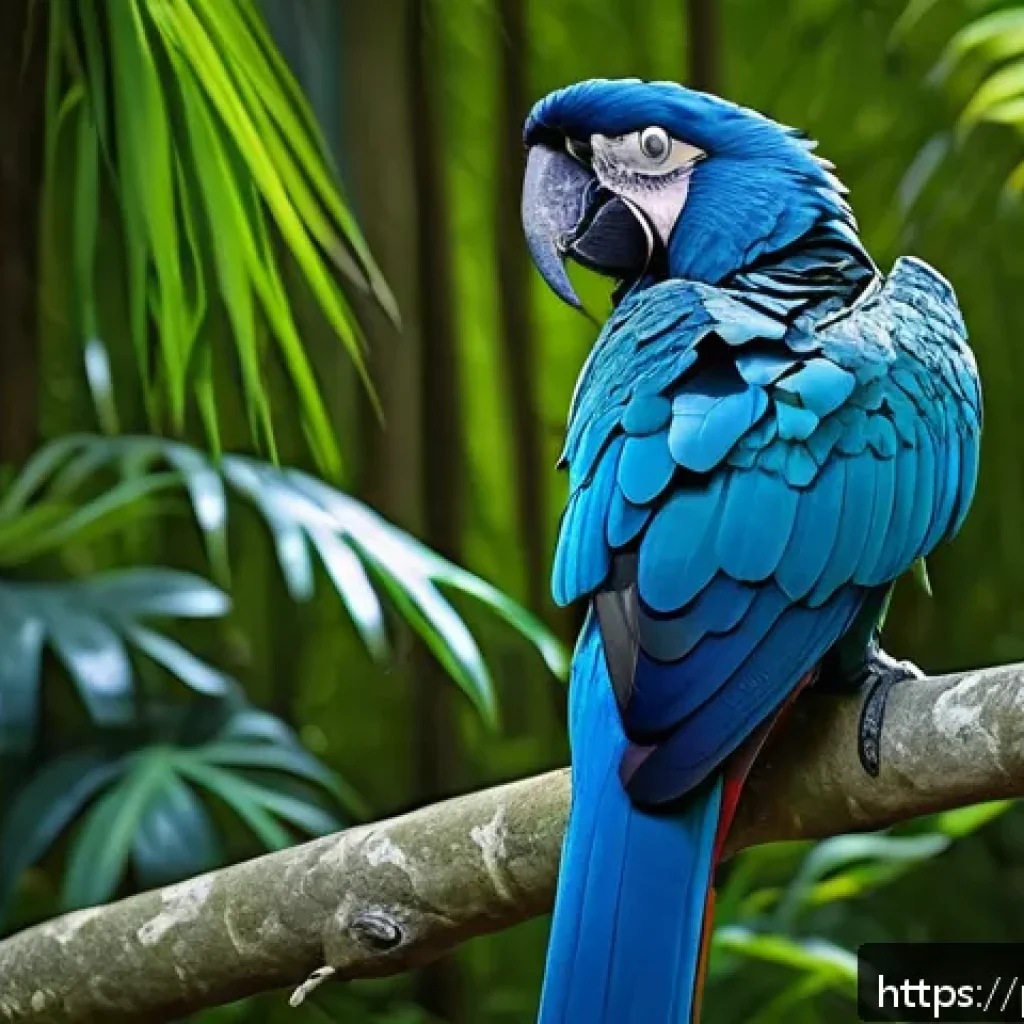 마이코 국립공원의 동물 생태 탐구 - A vibrant scene in the canopy of a tropical rainforest at Parque Nacional de Myko, featuring a majes...